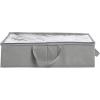 imageAmazon Basics Under Bed Fabric Zipper Blanket Storage Container Bags with Window and Handles 2Pack 18 x 42 x 6 inches Gray302 x 20 x 57