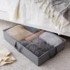 imageAmazon Basics Under Bed Fabric Zipper Blanket Storage Container Bags with Window and Handles 2Pack 18 x 42 x 6 inches Gray302 x 20 x 57
