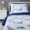 imageAmazon Basics 3 Piece Microfiber Kids Comforter and Pillow Sham Set FullQueen Red SolidDinosaurs