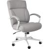 imageAmazon Basics Executive Desk Chair with Easy Assembly 275lb Capacity Oversized Cushion 2913quotD x 252quotW x 4311quotH Grey Bonded LeatherGrey