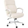 imageAmazon Basics Executive Desk Chair with Easy Assembly 275lb Capacity Oversized Cushion 2913quotD x 252quotW x 4311quotH Grey Bonded LeatherIvory