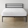 imageAmazon Basics Hypoallergenic Quilted Mattress Topper Pad Cover 18 Inches Deep Full WhiteQueen