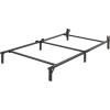 imageAmazon Basics Metal Twin Size Bed Frame 6Leg Base for Box Spring and Mattress Support ToolFree Easy Assembly BlackBlack