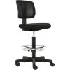 imageAmazon Basics MidBack Mesh Office Drafting Chair Stool with Adjustable Footrest FlipUp Arms BlackNo Arms