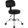 imageAmazon Basics MultiPurpose Drafting Spa Bar Stool with Back Cushion and Wheels Black 2272quotD x 2272quotW x 378quotH