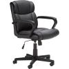 imageAmazon Basics Office Computer Task Desk Chair with Padded Armrests MidBack Adjustable 360 Swivel Rolling 275 Pound Capacity 242quotD x 24quotW x 386quotH BIFMA Certified White Faux LeatherBlack