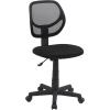 imageAmazon Basics Rolling Desk Chair Adjustable Low Back Padded Seat Breathable Mesh Swivel Black 2125quot D x 225quot W x 38quot HBlack
