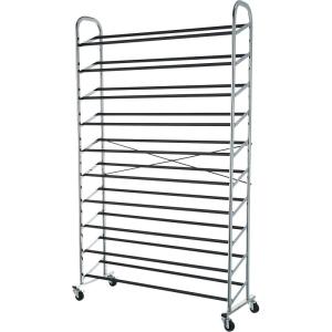 imageAmazon Basics 50Pair Shoe Rack Organizer Chrome 358 x 146 x 595 inches