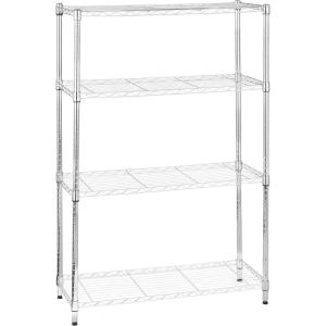 imageAmazon Basics 5Shelf Adjustable Heavy Duty Steel Wire Rack Storage Shelving Organizer for Kitchen Garage 36quot L x 14quot W x 72quot H BlackChrome