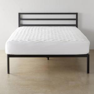 imageAmazon Basics Hypoallergenic Quilted Mattress Topper Pad Cover 18 Inches Deep Full WhiteFull