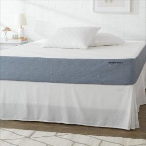 imageAmazon Basics Memory Foam Mattress Medium Firm Cooling Gel Full Size Mattress CertiPURUS Certified Foam 75 x 54 x 10 inches WhiteGrayKing