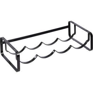imageAmazon Basics Tabletop Stackable 4Bottle Metal Wine Rack 374quotD x 1575quotW x 787quotH Black4 bottles