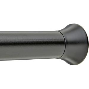 imageAmazon Basics Tension Curtain Rod Adjustable 5490quot Width  White Classic FinialBlack