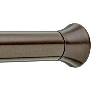 imageAmazon Basics Tension Curtain Rod Adjustable 5490quot Width  White Classic FinialBronze