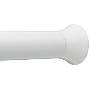 imageAmazon Basics Tension Curtain Rod Adjustable 5490quot Width  White Classic FinialWhite