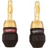 imageAmazon Basics 14Gauge Speaker Wire Cable with Banana Plug Connectors 24 Pairs  100 Feet  Black
