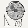 imageAmazon Basics 18quot Outdoor Misting Fan WallMounted Industrial Fan Waterproof IP44 With Tilt Head HeavyDuty Metal Blades Dual Ball Bearing Motor 3 Speeds Up to 1550 RPM and 3781 CFM BlackWall Mounted Fan
