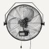imageAmazon Basics 18quot Outdoor Misting Fan WallMounted Industrial Fan Waterproof IP44 With Tilt Head HeavyDuty Metal Blades Dual Ball Bearing Motor 3 Speeds Up to 1550 RPM and 3781 CFM BlackWall Mounted Fan
