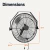 imageAmazon Basics 18quot Outdoor Misting Fan WallMounted Industrial Fan Waterproof IP44 With Tilt Head HeavyDuty Metal Blades Dual Ball Bearing Motor 3 Speeds Up to 1550 RPM and 3781 CFM BlackOutdoor Misting Fan