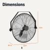 imageAmazon Basics 18quot Outdoor Misting Fan WallMounted Industrial Fan Waterproof IP44 With Tilt Head HeavyDuty Metal Blades Dual Ball Bearing Motor 3 Speeds Up to 1550 RPM and 3781 CFM BlackWall Mounted Fan