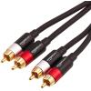 imageAmazon Basics 2 RCA Audio Cable for AmplifierActive Speakers or Subwoofer with GoldPlated Plugs 8 Feet BlackBlack