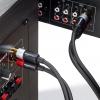imageAmazon Basics 2 RCA Audio Cable for AmplifierActive Speakers or Subwoofer with GoldPlated Plugs 8 Feet BlackBlack