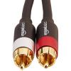 imageAmazon Basics 2 RCA Audio Cable for AmplifierActive Speakers or Subwoofer with GoldPlated Plugs 8 Feet BlackBlack