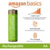imageAmazon Basics 24Pack Rechargeable AA NiMH HighCapacity Batteries 2400 mAh 12V Recharge up to 400x Times PreCharged12 Count Pack of 1