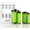 imageAmazon Basics 24Pack Rechargeable AA NiMH HighCapacity Batteries 2400 mAh 12V Recharge up to 400x Times PreCharged4 Count Pack of 1