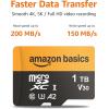 imageAmazon Basics 256GB microSDXC Card with Adapter Read Speed Up to 200MBs 1Pack1TB