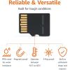 imageAmazon Basics 256GB microSDXC Card with Adapter Read Speed Up to 200MBs 1Pack256GB