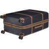 imageAmazon Basics 26inch Hardside Checked Luggage With Leather Detailing Hardshell Suitcase With Wheels Expandable Space With 8 Multidirectional Wheels ScratchResistant Surface BlackBlack