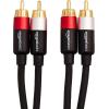 imageAmazon Basics 2Male to 2Male RCA Audio Stereo Subwoofer Cable  15 Feet ampamp 35mm to 2Male RCA Adapter Audio Stereo Cable  8 Feet