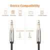 imageAmazon Basics 2Pack 35mm Aux Audio Cable for Stereo Speaker or Subwoofer with GoldPlated Plugs 4 Foot BlackBlack