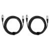 imageAmazon Basics 2Pack XLR Microphone Cable for Speaker or PA System All Copper Conductors 6MM PVC Jacket 10 Foot Black15 Feet