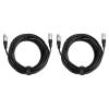 imageAmazon Basics 2Pack XLR Microphone Cable for Speaker or PA System All Copper Conductors 6MM PVC Jacket 10 Foot Black25 Feet