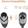 imageAmazon Basics 2Pack XLR Microphone Cable for Speaker or PA System All Copper Conductors 6MM PVC Jacket 10 Foot Black25 Feet