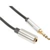 imageAmazon Basics 35mm Aux Jack Audio Extension Cable Male to Female Adapter for Headphone or Smartphone 6 Foot Black12 Feet