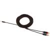 imageAmazon Basics 35mm Stereo Aux to 2 x RCA Audio Cable Adapters 4 Feet12 m for Connecting Amplifiers Speakers with GoldPlated Plugs Black25 Feet