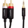 imageAmazon Basics 35mm to 2Male RCA Adapter Audio Stereo Cable  25 Feet ampamp 16Gauge Speaker Wire Cable 100 Feet