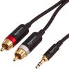 imageAmazon Basics 35mm to 2Male RCA Adapter Audio Stereo Cable  25 Feet ampamp 16Gauge Speaker Wire Cable 100 Feet
