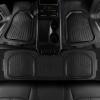 imageAmazon Basics 3Piece AllWeather Heavy Duty Full Set Rubber Floor Mats for Universal Fit in Cars SUVs and Trucks Black Trim to Customize4Piece