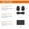 imageAmazon Basics 3Piece AllWeather Heavy Duty Full Set Rubber Floor Mats for Universal Fit in Cars SUVs and Trucks Black Trim to Customize4Piece