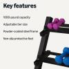 imageAmazon Basics 3Tier Adjustable Dumbbell Weight Rack Stand Only Black