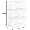 imageAmazon Basics 6 Cube Wire Grid Storage Shelves Stackable Cubes White 146quot D x 303quot W x 448quot HWhite