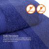 imageAmazon Basics 6 Piece Oversized Fade resistant Towel set 100 Cotton towels for bathroom soft and absorbent 2 Bath Towels 2 Hand Towels and 2 Washcloths bathroom towel set Navy BlueNavy Blue