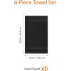imageAmazon Basics 6 Piece hand towels for bathroom Fade Resistant 100 Cotton Hand Towels soft absorbent bathroom hand towels 6  Pack 26x16 Navy BlueBlack