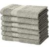 imageAmazon Basics 6 Piece hand towels for bathroom Fade Resistant 100 Cotton Hand Towels soft absorbent bathroom hand towels 6  Pack 26x16 Navy BlueGray