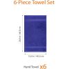 imageAmazon Basics 6 Piece hand towels for bathroom Fade Resistant 100 Cotton Hand Towels soft absorbent bathroom hand towels 6  Pack 26x16 Navy BlueNavy Blue