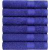 imageAmazon Basics 6 Piece hand towels for bathroom Fade Resistant 100 Cotton Hand Towels soft absorbent bathroom hand towels 6  Pack 26x16 Navy BlueNavy Blue